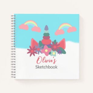 Magical Unicorn Personalized Kids Sketchbook Noteb Notebook