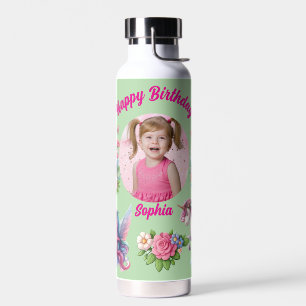 Magical Unicorn Photo Birthday Water Bottle Gift