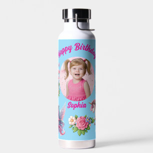 Magical Unicorn Photo Birthday Water Bottle Gift