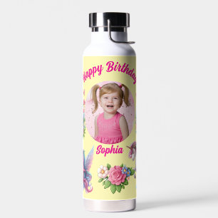 Magical Unicorn Photo Birthday Water Bottle Gift