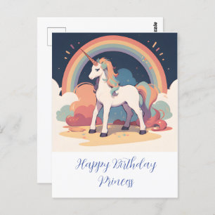 Magical unicorn postcard