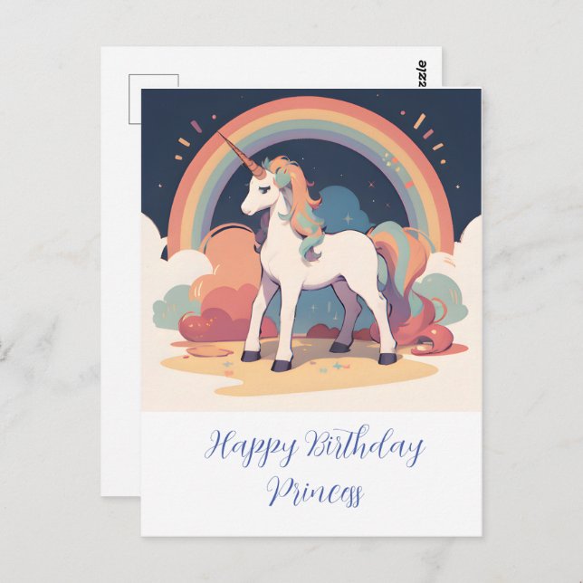 Magical unicorn postcard (Front/Back)