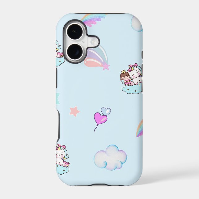 Magical Unicorn Princess rainbow pattern gradient  (Back)