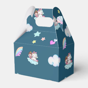 Magical Unicorn Princess rainbow pattern gradient Favour Box