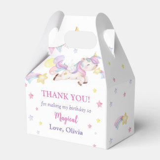 Magical Unicorn Rainbow Birthday Party Favour Box
