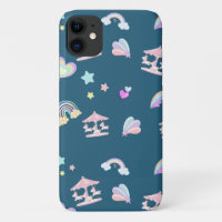 Magical Unicorn rainbow carousel pattern birthday 