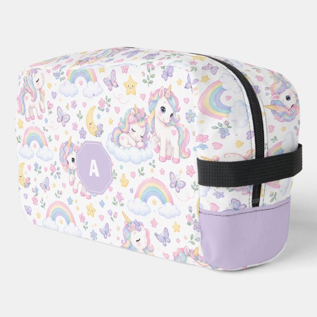 Magical Unicorn, Rainbow & Celestial Design Dopp Kit (Left Corner)
