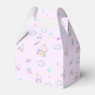 Magical Unicorn rainbow gradient birthday party Favour Box