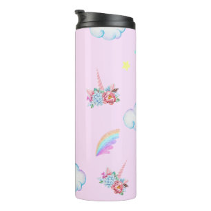 Magical Unicorn rainbow gradient birthday party Thermal Tumbler
