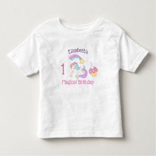 Magical Unicorn Rainbow Shooting Star & Cupcake Toddler T-Shirt