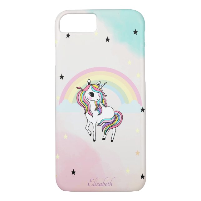 Magical Unicorn, Rainbow, Stars Case-Mate iPhone Case (Back)