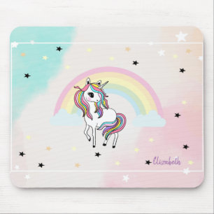 Magical Unicorn, Rainbow, Stars Mouse Mat