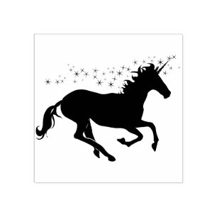 Magical unicorn rubber stamp