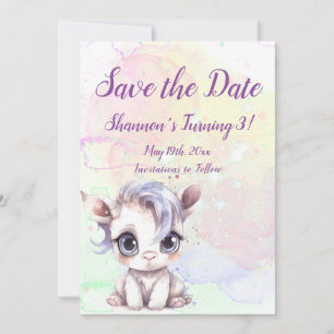 Magical Unicorn Save The Date