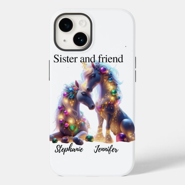Magical Unicorn Sisters de Unicornio Case-Mate iPhone Case (Back)