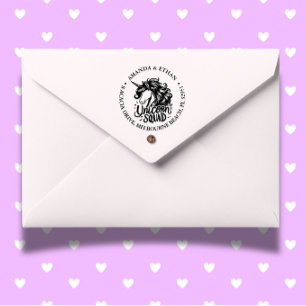 Magical Unicorn Squad  Custom Return Address Self-inking Stamp