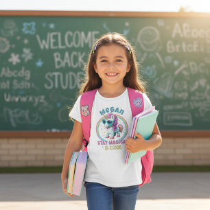 Magical Unicorn Sunglasses Personalized Girl’s T-Shirt
