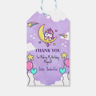 Magical Unicorn Thank You Birthday Girl Second Gift Tags