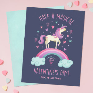 Magical Unicorn Valentine's Day Greeting Card