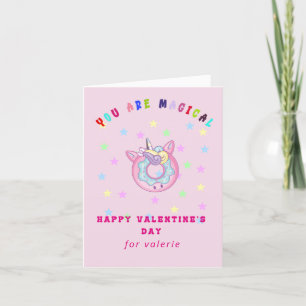 Magical Unicorn Valentine's Day  Holiday Card
