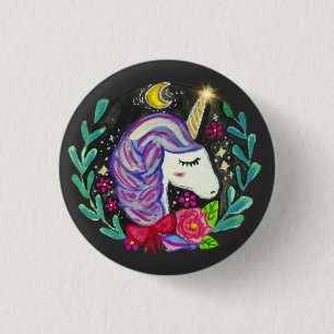 Magical Unicorn Vibes 3 Cm Round Badge