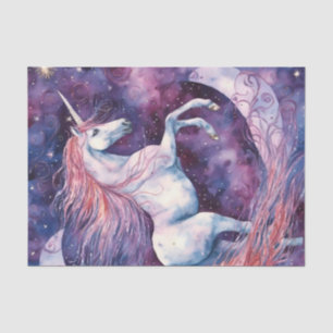 Magical Unicorn With Pink Mane Decoupage Tissue Paper