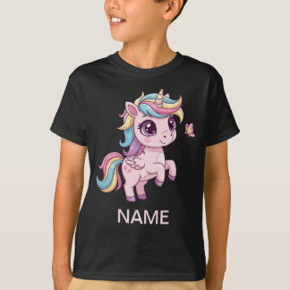 Magical Unicorn with Rainbow Hair Cute Kids' Shirt