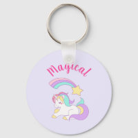 Magical Unicorn with Rainbow Shooting Star