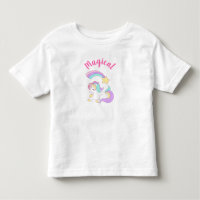 Magical Unicorn with Rainbow Shooting Star