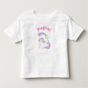 Magical Unicorn with Rainbow Shooting Star Toddler T-Shirt