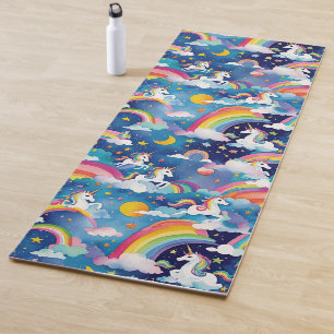 Magical Unicorns and Rainbows Yoga Mat