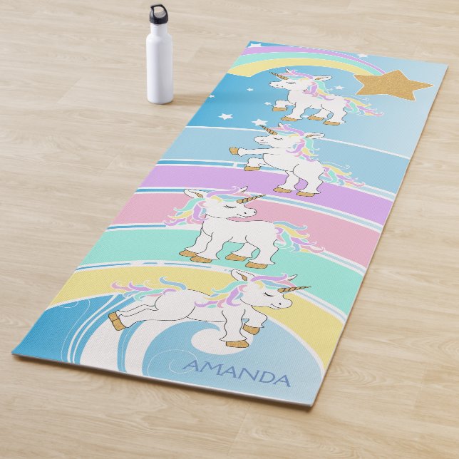 Magical Unicorns - Blue Yoga Mat (In Situ)