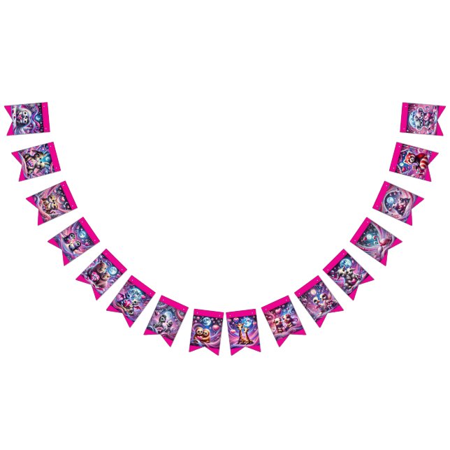 Magical Valentine's Day Animals Bunting (All)