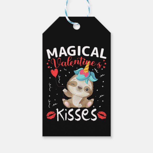 Magical Valentine's Kisses Gift Tags (Front)