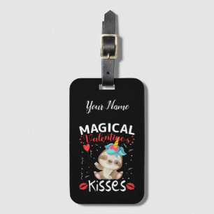 Magical Valentine's Kisses Luggage Tag
