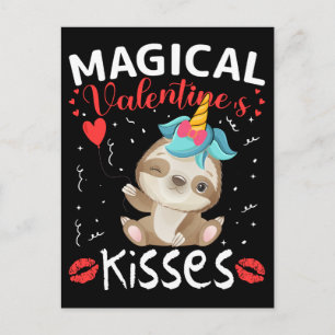 Magical Valentine's Kisses Postcard