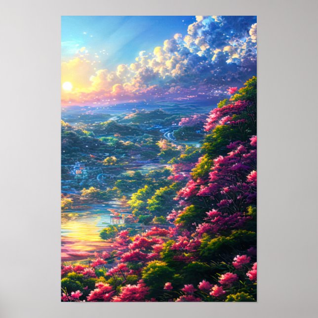 Magical Valley at Sunrise Poster (Front)