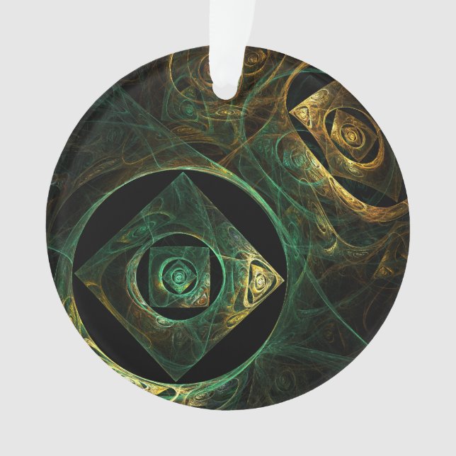 Magical Vibrations Abstract Art Acrylic Circle Ornament (Front)
