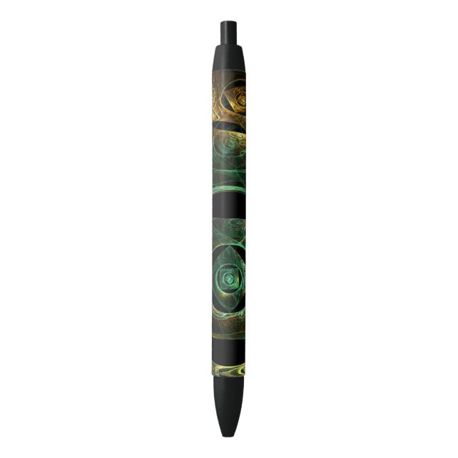 Magical Vibrations Abstract Art Black Ink Pen (Front Vertical)