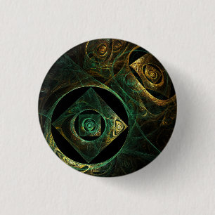 Magical Vibrations Abstract Art Button (round)