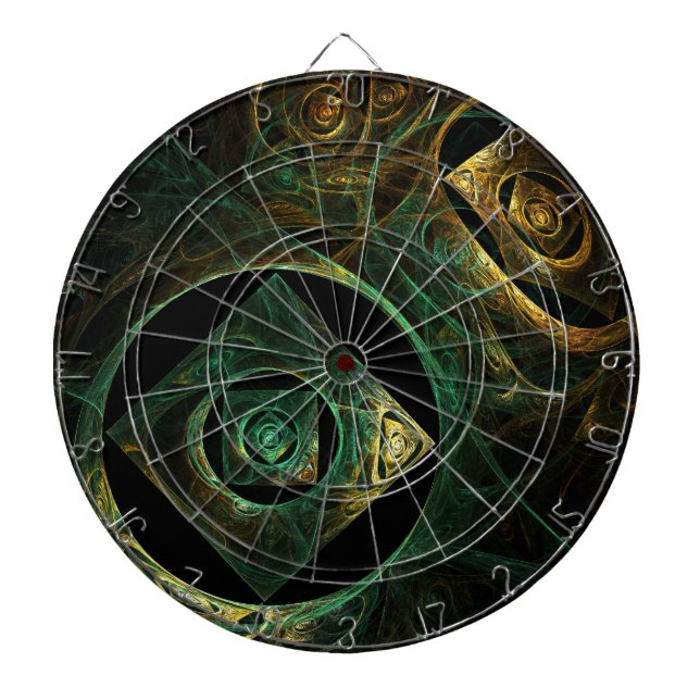 Magical Vibrations Abstract Art Dartboard (Front)