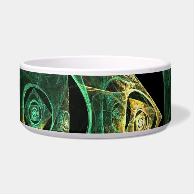 Magical Vibrations Abstract Art Dog Bowl (Front)