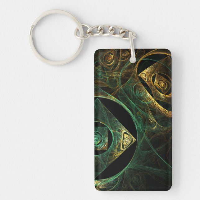 Magical Vibrations Abstract Art Key Ring (Front)