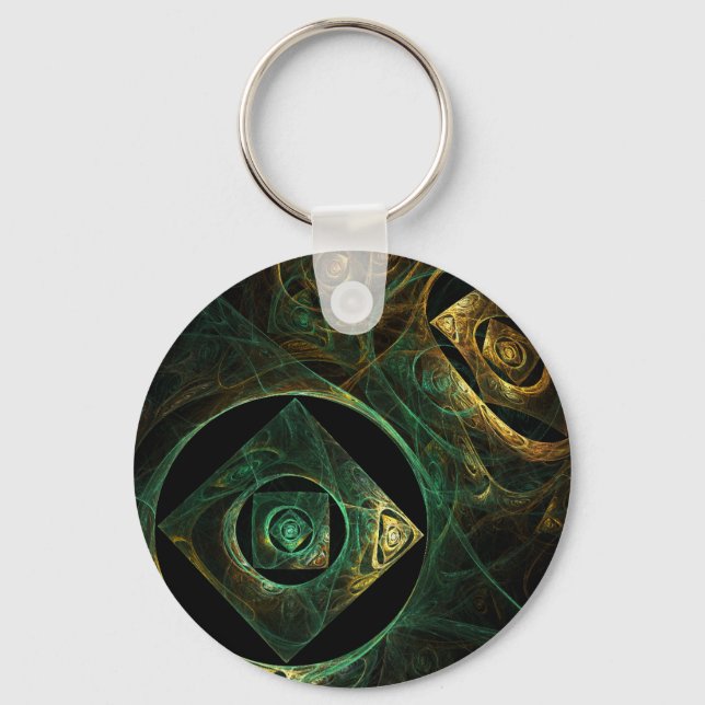 Magical Vibrations Abstract Art Keychain (Front)