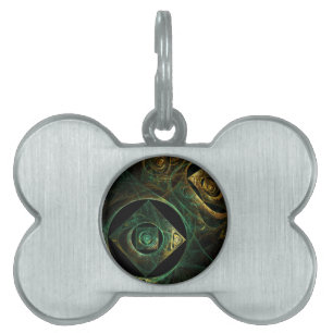 Magical Vibrations Abstract Art Pet ID Tag