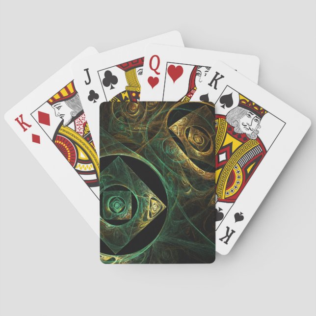 Magical Vibrations Abstract Art Playing Cards (Back)