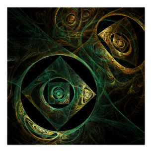 Magical Vibrations Abstract Art Poster