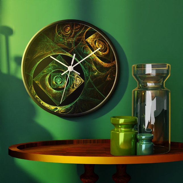 Magical Vibrations Abstract Art Round Large Clock (Magical Vibrations Abstract Art Round Wall Clock)