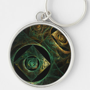 Magical Vibrations Abstract Art Small Key Ring