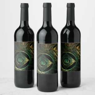 Magical Vibrations Abstract Art Wine Label